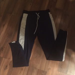 White and black leggings with stripes!